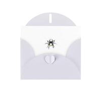 Elegant Pearlized White YYHWHJDE Spider weaving the web Pattern Greeting Card 6x4 in for Christmas, Birthdays, Weddings, and More