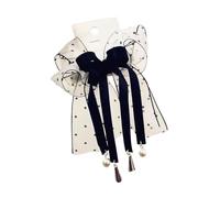 Elegant Pearls Bows Hairpins For Girls With Tassels Sweet Barrettes And Hair Side Clip Hairpieces For Stylish Women