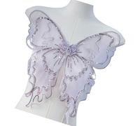 Elegant Pearls Butterfly Applique Sewing On Patches for Dresses Costume Accessories Great for Weddings and Theme Event Fashion Accessory