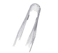 Elegant Pearls Fringe Hair Chain Vintage Crystal Bridal Headpiece With Pearls Accent For Weddings Parties And Daily Wear Elegant Hair Chain For Weddings