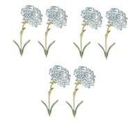 Elegant Peonies Brooches for Women Uk Carnation Lapel Adhesive Bra Cardigan Clips Shawl Enamel Brooch Pin Decor Blue Alloy