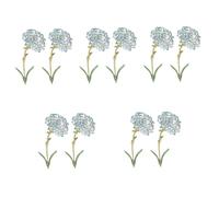 Elegant Peonies Brooches for Women Uk Carnation Lapel Adhesive Bra Cardigan Clips Shawl Enamel Brooch Pin Decor Blue Alloy