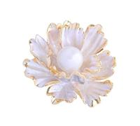 Elegant Peony Flower Brooch for Women with Imitation Pearls Rhinestones for Various Multifunctional Flower Pin