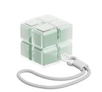 Elegant Pill Organizer for Travel - Weekly Medicine Pill Box,8 Compartments Portable Pill Case Adorable and Stylish,Small Pill Containe, Magnetic Cube-Shaped Design (Green)