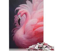 Elegant Pink Flamingo Jigsaw Puzzle Adult 1000 Pieces Classic Puzzle Paper Jigsaw Puzzle Wall Art Unique Toys Gift 38x26cm/1000pcs