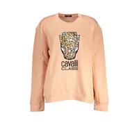 Cavalli Class Women's Leopard Print Crewneck Sweatshirt in Fawn | Size: Small Cavalli Class Fawn S