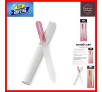 Elegant Pink Glass Nail File - Double-Sided for Perfect Salon-Quality Nails