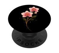 Elegant Pink Orchid Flower Aesthetic Floral Design PopSockets Adhesive PopGrip