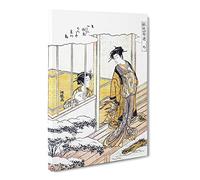 Elegant Play In The Four Seasons By Isoda Koryusai Canvas Print | Gallery Wrapped 30mm Frame Wall Art | 20x14 inches | Ready to Hang | Asian Picture | Living Room Bedroom Lounge Office