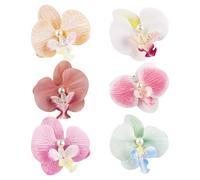 Elegant Plumeria Hair Accessories 6pcs Fabric Flower Hair Clip For Women Vacation Outfit Wedding Hairstyle Decoration Accessories