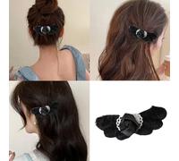 Elegant Plush Heart Rose Wing Hair Clip Fashionable Hair Accessory Hairpin Adds Sweet Charm To Any Hairstyle