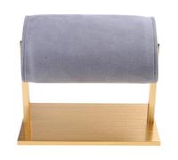 Elegant Plush Watch Stand Holder Practical Plush and Gold Metal Jewelry Display Stand for Watches and Bracelets Jewelry Display Holder