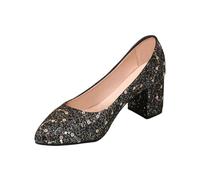 Elegant Pointed Toe Stiletto Evening Dress with Sparkling Sequins for Wedding Party and Prom Night (Bk1 55)