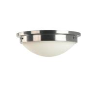 Elegant Polished Nickel 2 Bulb Flush Mount Ceiling Light With Led E27 60W Bulbs