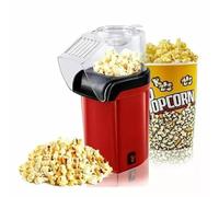 Elegant Popcorn Machine | Fast Hot Air Popcorn Maker l Healthy, Oil Free/Fat Free l with Measuring Cup and Removable Top Cover l Retro Red/Black Overlay (RED)