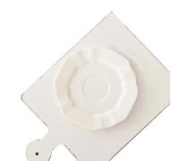 Elegant Porcelain Dish with Floral Embossing Handcrafted Ceramic Dessert Plate with Embossed Detail Serving Plate