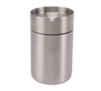 Elegant Portable Windproof Stainless Steel Car Ashtray with Lid, Silver, Easy to Clean, Windproof Design Great for Smokers and Non Smokers, Suitable for Home, Bar, Hotel, Party