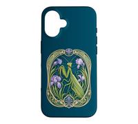 Elegant Praying Mantis Iris Art Nouveau Insect Case for iPhone 16