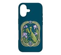 Elegant Praying Mantis Iris Art Nouveau Insect Case for iPhone 17