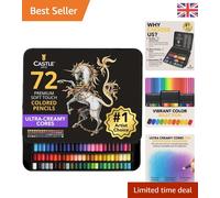 72 Colouring Pencils Set Premium Soft Core Coloured Leads 72 Count (Pack of 1)