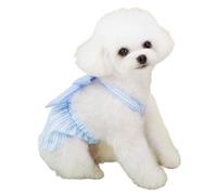 Elegant Princess Dog Sweety Style Sling Dress with Bow for Small, Extra Small Dog Teddy, Pug, Chihuahua, Shih Tzu, Yorkshire Terriers A-Blue XS