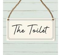 Elegant Private Room Door Sign - Classic Hanging MDF Plaque for Bathroom, Toilet, or Loo - Vintage-Inspired Privacy Sign with Twine - Stylish Home & Business Decor