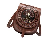 Elegant PU Leather Crossbody Bag for Women Retro Waist Bags with Unique Medieval European Shoulder Bags Trendy Female Side Bag