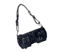 Elegant PU Leather Underarm Bag Unique Women’s Fashion Shoulder Bag Casual Handbag Practical Double Pockets for Parties Lightweight Shoulder Bag