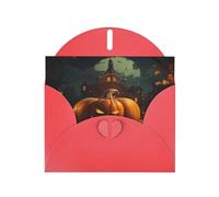Elegant Pumpkin Halloween Print Greeting Cards With Envelopes,Thank You,Birthdays,Christmas,Valentine