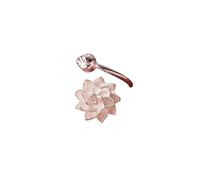Elegant Pure White Lotus Adjustable Opening Ring Elegant Women's Finger Ring