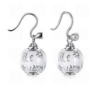 Elegant Pure White Snowman Drop Earrings Earrings Women/Stainless Steel/Anti-allergic/Hook Earrings/Zirconia Made/Small and Fine,Colour:Photo Color