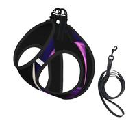 Elegant Purple High Heels with Lipstick print Dog Harness, 2X Buckle,Dog Vest,No Pulling Front Leash Clip,for Small Medium Dogs