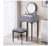 Elegant Purple Makeup Table with LED Mirror Wooden Drawer & Stool Modern Illuminated Vanity Station in 3 Colors for Women 40 x 40 x 78 cm