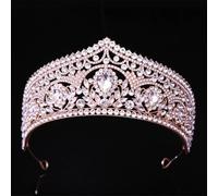 Elegant Queen Princess Crystal Tiara For Women Girls Wedding Party Baroque Rhinestone Crown Hair Dress Jewelry gold