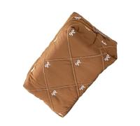 Elegant Quilted Bowknot Design Cosmetic Case with Polyester Materials and Large Storage for Organized Makeup Arrangement Travel Storage Bag