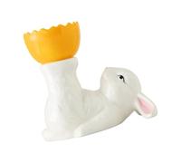 Elegant Rabbits Themed Ceramic Eggs Tray Perfect for Spring Festival Celebration Decor Lovely Rabbits Eggs Dish