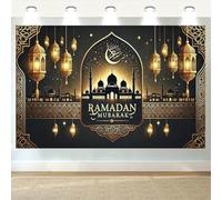 Elegant Ramadan Celebration Banner - Suitable for families, gardens, studios, and outdoor activities 210X150cm