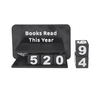 Elegant Reading Ornament with Number Cubes 3D Printed Book Counter Sign for Home Library Reading Trackers