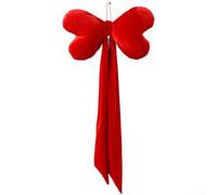 Elegant Red Bows Decoration Made of Durable Polyester for Wedding and Valentine's Day as a Hanging Ornament in Modern Style for Windows and Party Rooms (Large Size)