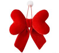 Elegant Red Bows Decoration Made of Durable Polyester for Wedding and Valentine's Day as a Hanging Ornament in Modern Style for Windows and Party Rooms (Small Size)