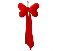 Elegant Red Bows Decoration Made of Durable Polyester for Wedding and Valentine's Day as a Hanging Ornament in Modern Style for Windows and Party Rooms (Medium Size)