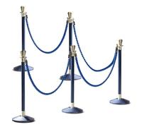 Elegant Red Carpet Stanchions with Posts - Base for Events Weddings & Museums - Easy Assembly Crowd Control BER System
