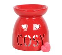 Elegant Red Ceramic Cosy Warmer Gift Set - 12cm x 10cm (1 Set) - Premium Design & Stylish Appeal - Ultimate Home Fragrance Experience - Ideal for Everyday Use