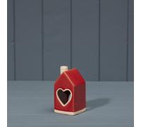 Elegant Red Ceramic House Tealight