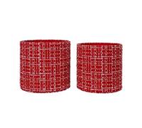 Elegant Red Fabric Floral Arrangement Box for Special Occasions Decor Elegant Flower Holder