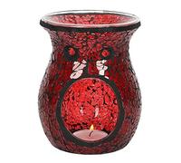 Large Crackle Oil Wax Burner - Red
