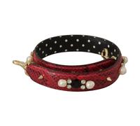 Elegant Red Python Leather Shoulder Strap - female - Dolce & Gabbana - Bag Accessories - Multicolor - ONE SIZE - Bags ONE SIZE