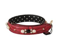 Elegant Red Python Leather Shoulder Strap - female - Dolce & Gabbana - Bag Accessories - Multicolor - ONE SIZE - Bags ONE SIZE