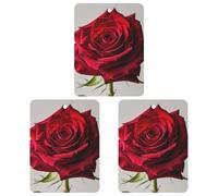 Elegant Red Rose Car Air Freshener, 3 Pcs Square Hanging Air Freshener Cards, Long Lasting Fragrance Scented Cards for Car, Home, Office Gray-style