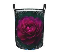 Elegant Red Rose Laundry Basket Hamper Kids Storage Basket Toy Organizer Bin For Bedroom, Bathroom, College Dorms, Boys And Girls